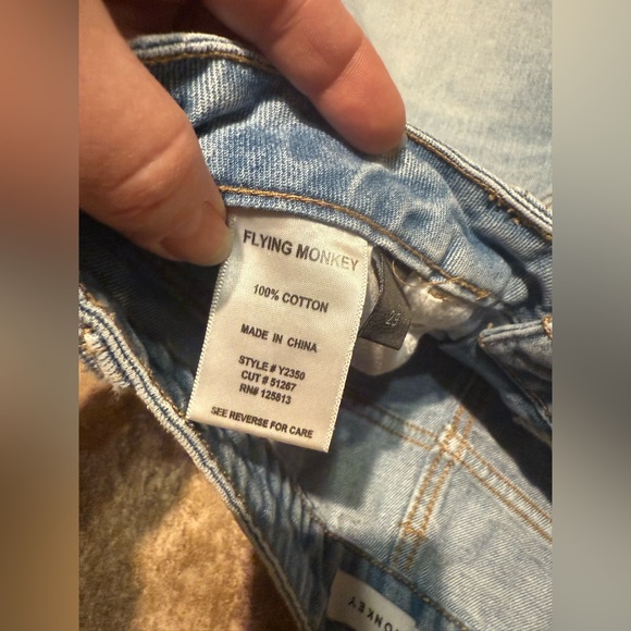 Flying Monkey Light Blue Straight Leg Jeans - Picture 5 of 8